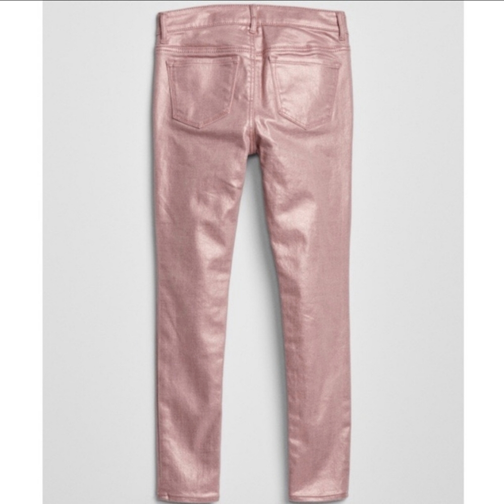 GAP Girl Jeans Pink Foil Stretch Jegging 5 YRS NWT - Picture 3 of 6